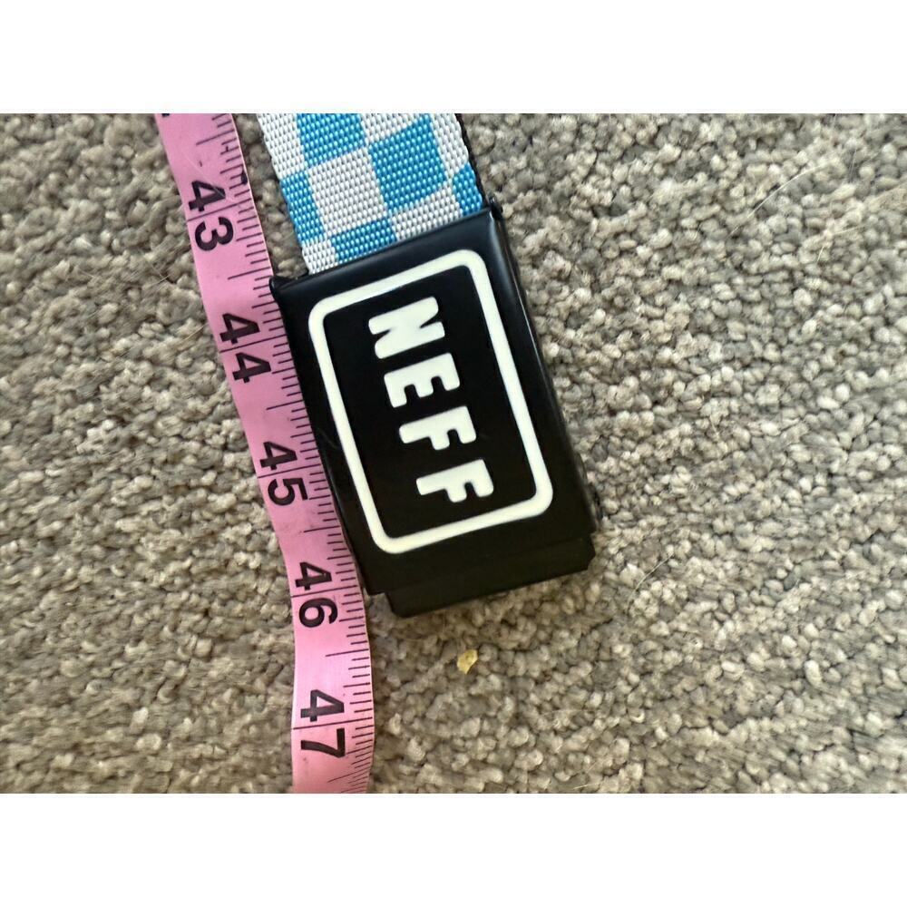 Neff blue checkered belt‎ men’s L - Picture 4 of 4